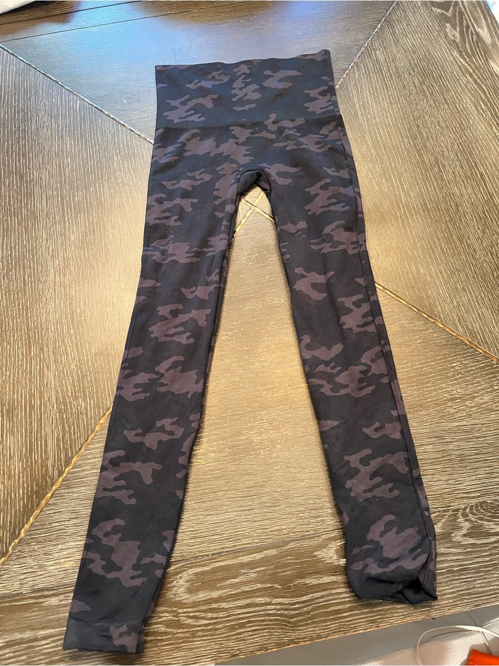 Women’s Spanx High-Waist Camouflage Leggings - Black/Grey